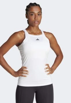 ADIDAS PERFORMANCE Aeroready Train Essentials Minimal Branding Tank- Top - White/Black
