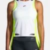 BROOKS Run Visible Back-To-Front Tank - Camiseta Deportiva - White Nightlife
