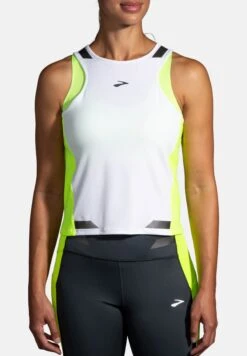 BROOKS Run Visible Back-To-Front Tank - Camiseta Deportiva - White Nightlife