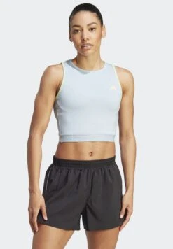 ADIDAS PERFORMANCE Adizero Running Crop Tank - Top - Blue