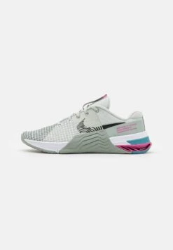 Nike Performance Metcon 8 - Zapatillas De Entrenamiento - Lt Silver/Black/Mica Green/Cosmic Fuchsia/White/Noise Aqua