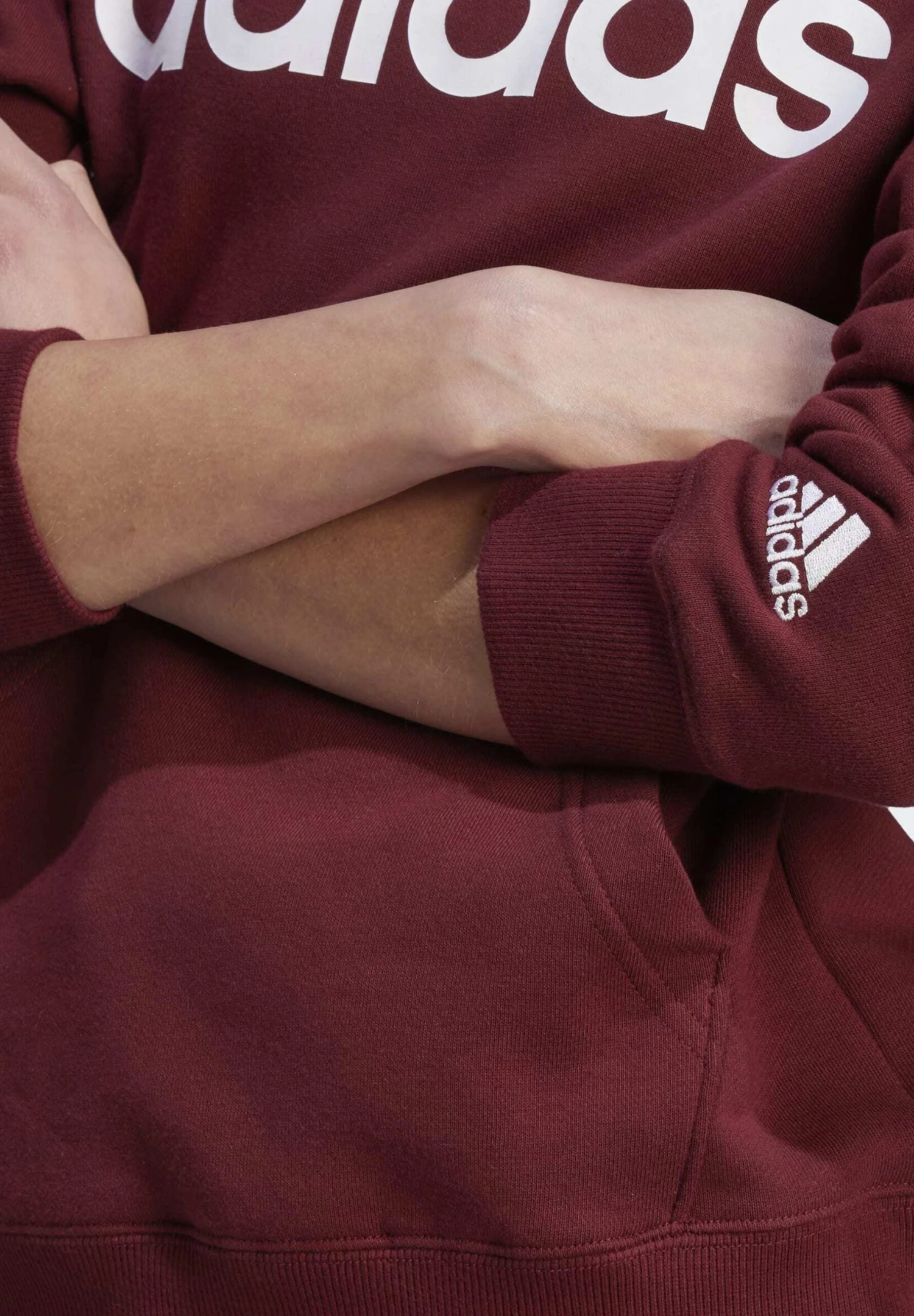 Adidas Sportswear W Lin Ft Hd - Sudadera - Shadow Red White 6 Adidas Sportswear W Lin Ft Hd - Sudadera - Shadow Red White - Imagen 4