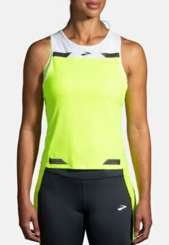 BROOKS Run Visible Back-To-Front Tank - Camiseta Deportiva - White Nightlife -ADIDAS Moda Tienda de ventas 39fe4d8806c846299f40a7d1a2f5cf63