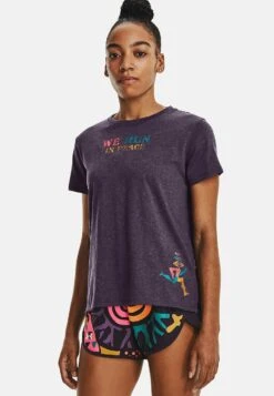 Under Armour Short-Sleeves Ua Run In Peace - Camiseta Estampada - Tux Purple