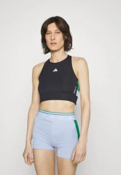 ADIDAS PERFORMANCE Top - Black/Semi Court Green