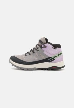 Salomon Outrise Mid Gtx - Zapatillas De Senderismo - Gull/Orchid Bloom/Black
