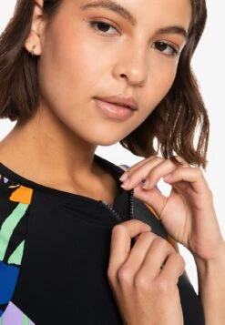 Roxy Caps Sleeve - Camiseta De Lycra/Neopreno - Anthracite Flower Jammin -ADIDAS Moda Tienda de ventas 6dcec5961bba4c4d84e55101b26d7dfc