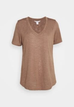 Athleta Breezy Scoop V Neck Tee - Camiseta Básica - Rustic Beige -ADIDAS Moda Tienda de ventas 70540024cdd84086940c0c47b1c23845