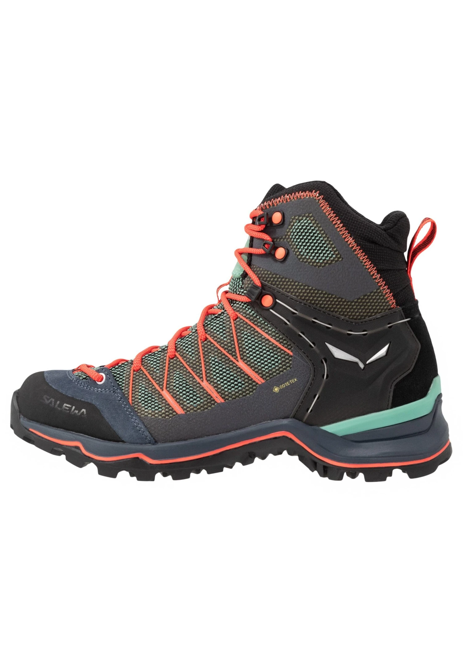 SALEWA Mtn Trainer Lite Mid Gtx - Zapatillas De Senderismo - Feld Green/Fluo Coral 3 SALEWA Mtn Trainer Lite Mid Gtx - Zapatillas De Senderismo - Feld Green/Fluo Coral