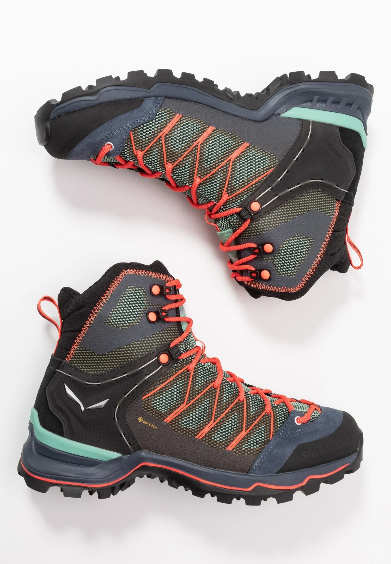 SALEWA Mtn Trainer Lite Mid Gtx - Zapatillas De Senderismo - Feld Green/Fluo Coral 4 SALEWA Mtn Trainer Lite Mid Gtx - Zapatillas De Senderismo - Feld Green/Fluo Coral - Imagen 2