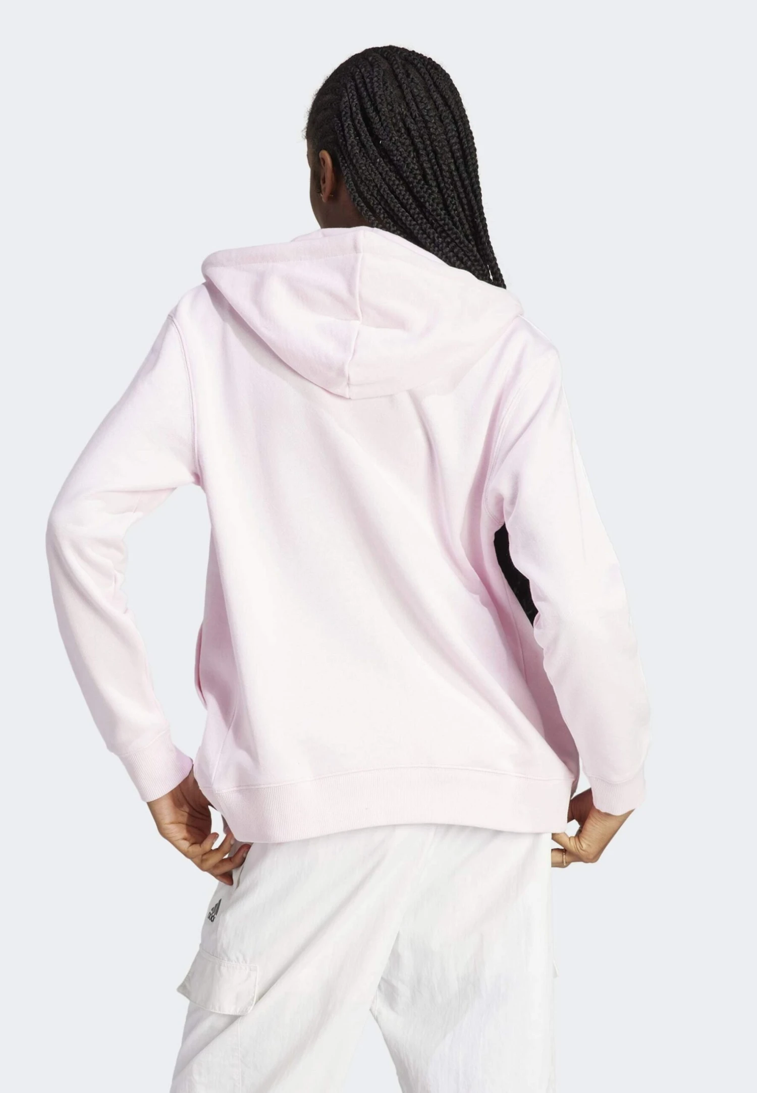 Adidas Sportswear W 3S Ft Fz R Hd - Sudadera Con Cremallera - Clear Pink White 4 Adidas Sportswear W 3S Ft Fz R Hd - Sudadera Con Cremallera - Clear Pink White - Imagen 2